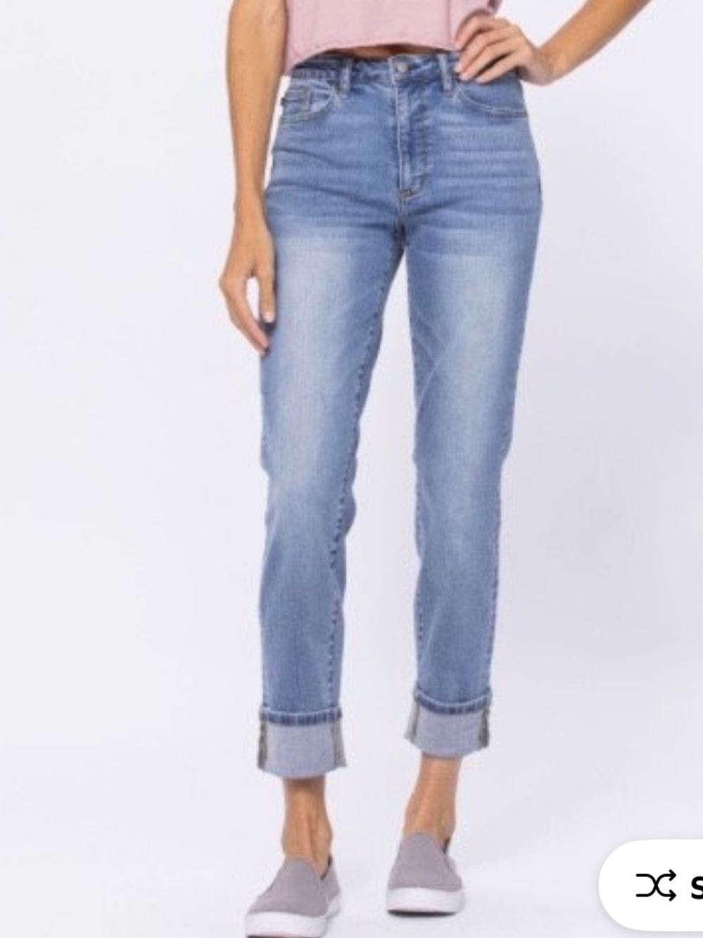Judy Blue High-Rise Boyfriend Straight Denim Jeans
